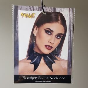 Spirit Black Pleather Collar Necklace